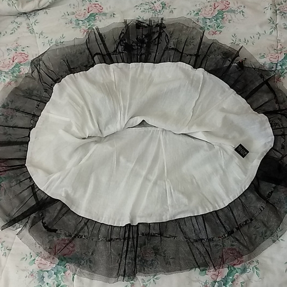 Festive Black White Print Halter Dress - Picture 12 of 13